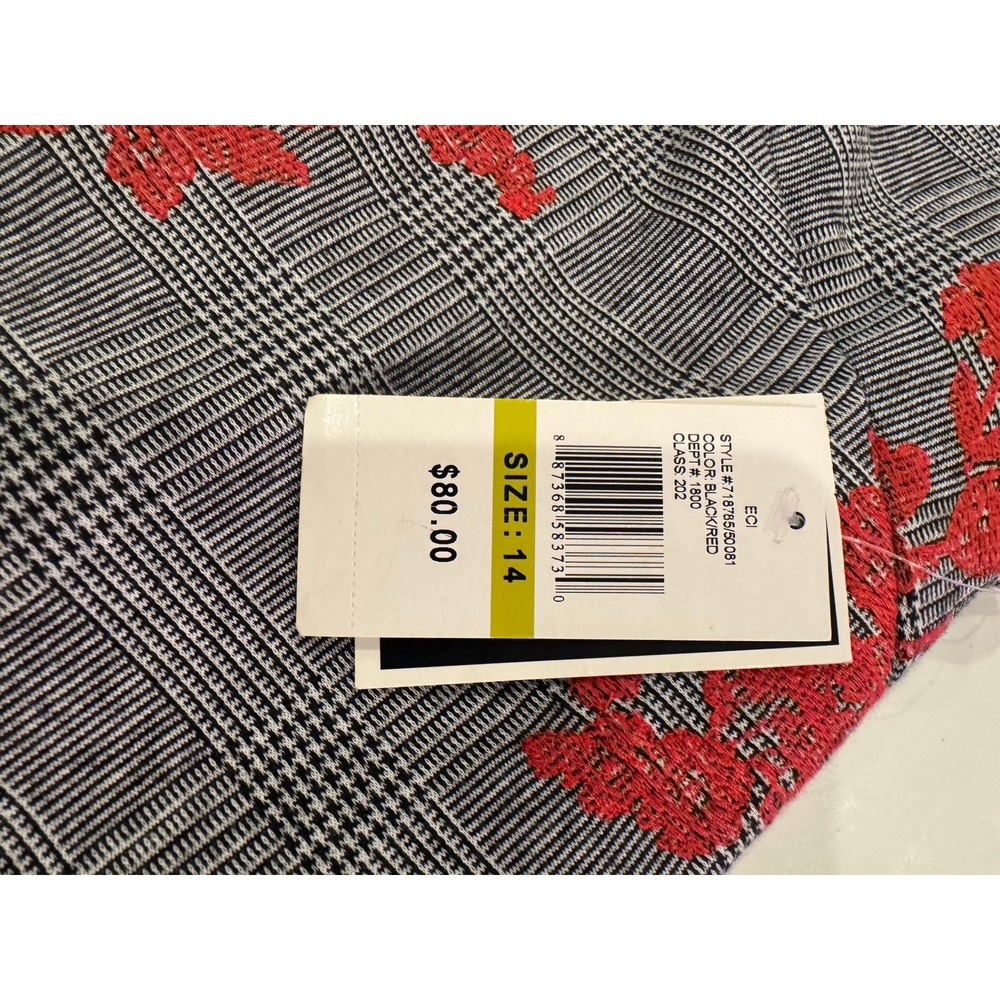 New with Tags ECI New York Women Grey Embroidered Sheath Dress - Picture 5 of 6